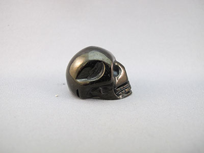 Metallic Jet Crystal Skull
